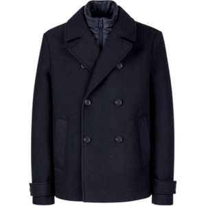 Geox, Heren, Jassen, Blauw, Maat: L Wol,