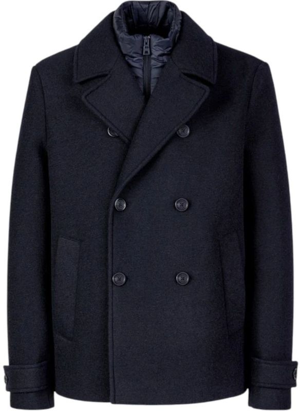 Geox, Heren, Jassen, Blauw, Maat: L Wol,