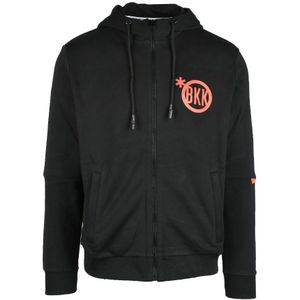Bikkembergs, Heren, Sweatshirts & Hoodies, Zwart, Maat: L Katoen,