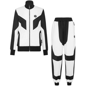 Plein Sport, Dames, Jumpsuits & Playsuits, Wit, Maat: XL Katoen,