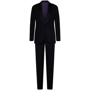 Ralph Lauren - Zwarte Jurk - 99% Lana - 1% Cashmere - Single-breasted