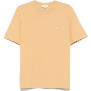 Maison Kitsuné, Heren, Tops, Beige, Maat: XL Katoen,