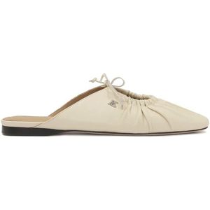 Kazar Studio - Slides - Crème - Leer - Instap-model met Vaste Bovenkant