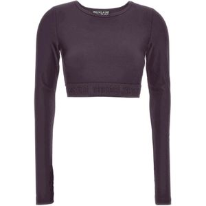 Long Sleeve Crop Top - Violet