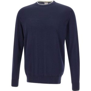 Eleventy, Heren, Truien, Blauw, Maat: M Wol,