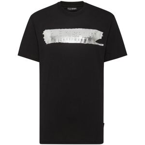 Plein Sport, Heren, Tops, Zwart, Maat: XL Katoen,