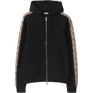 Burberry, Heren, Sweatshirts & Hoodies, Zwart, Maat: XL Katoen,