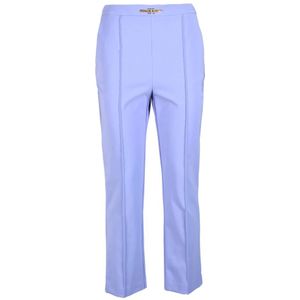 Elisabetta Franchi, Dames, Broeken, Paars, Maat: XL Polyamide,