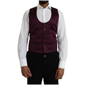 Dolce & Gabbana, Heren, Pakken, Bruin, Maat: S Zijde,