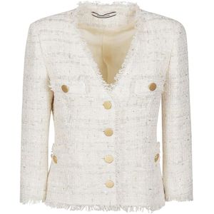 Tagliatore, Dames, Jassen, Wit, Maat: S Katoen,