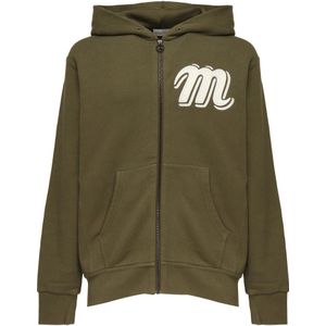 Moncler, Heren, Sweatshirts & Hoodies, Groen, Maat: S Katoen,