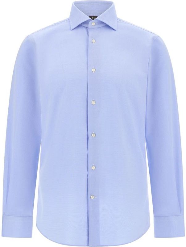 Boggi Milano, Heren, Overhemden, Blauw, Maat: XS Katoen,