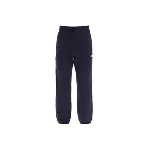 Autry Joggers van fleece-back katoen , Blue , Heren , Maat: M