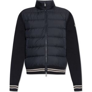 Moncler, Heren, Truien, Blauw, Maat: L Katoen,