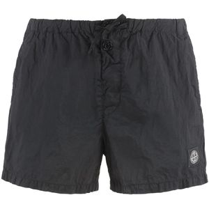 Stone Island, Heren, Badkleding, Zwart, Maat: XL Polyamide,