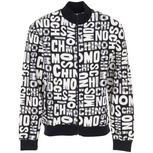 Moschino, Heren, Jassen, Zwart, Maat: XL Katoen,