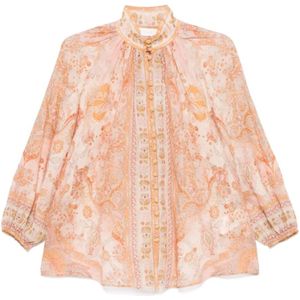 Zimmermann, Dames, Blouses & Shirts, Roze, Maat: XS