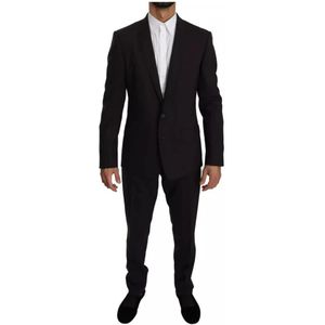 Dolce & Gabbana, Heren, Pakken, Paars, Maat: L Wol,