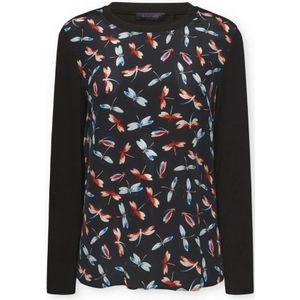 Elena Mirò, Dames, Tops, Veelkleurig, Maat: L Satijn,