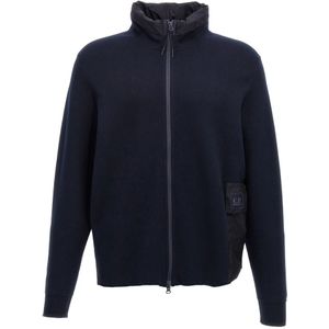 C.p. Company, Heren, Sweatshirts & Hoodies, Blauw, Maat: M Katoen,