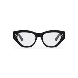 Celine Vierkante kattenogen bril met progressieve lenzen , Black , Heren , Maat: 52 MM