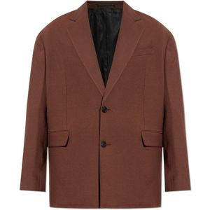 Lanvin, Heren, Jassen, Bruin, Maat: M Wol,