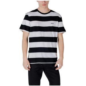 Boss - Striped Short Sleeve Crew Neck Tee - Zwart - T-shirt