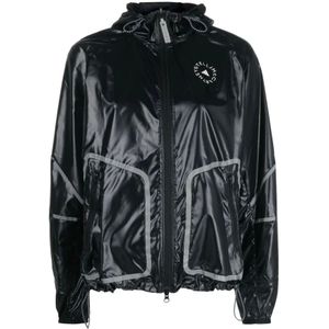 Adidas by Stella McCartney, Dames, Jassen, Zwart, Maat: 2XS Poliester,