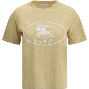 Burberry, Dames, Tops, Beige, Maat: L Katoen,