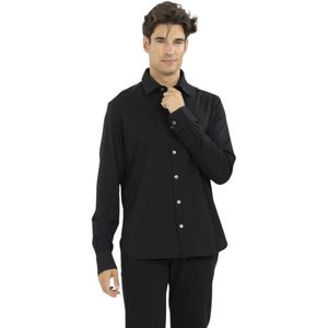 Zegna, Heren, Overhemden, Zwart, Maat: 2XL Katoen,