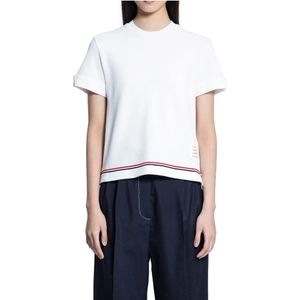 Thom Browne, Dames, Tops, Wit, Maat: XS Katoen,