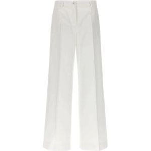 Dolce & Gabbana, Dames, Broeken, Wit, Maat: 2XS Katoen,