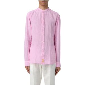 B.D Baggies, Heren, Overhemden, Roze, Maat: S Linnen,