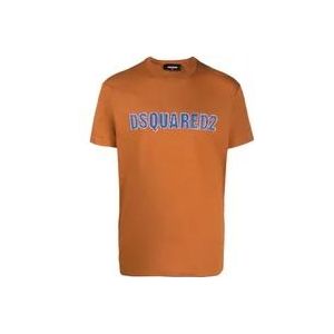 Dsquared2 Casual Upgrade T-Shirt voor Heren , Orange , Heren , Maat: L