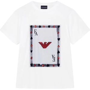 Emporio Armani, Dames, Tops, Wit, Maat: L Katoen,