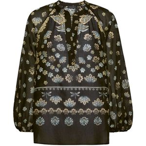 Elena Mirò, Dames, Blouses & Shirts, Veelkleurig, Maat: 3XL