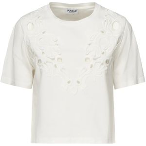 Dondup, Dames, Tops, Wit, Maat: M Katoen,