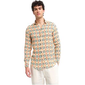 Peninsula, Heren, Overhemden, Veelkleurig, Maat: M Linnen,