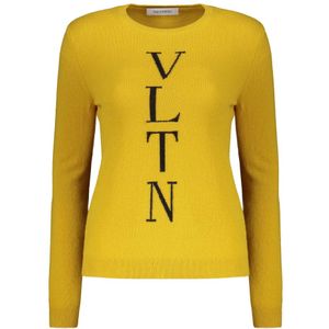 Valentino Garavani, Dames, Truien, Geel, Maat: S Wol,