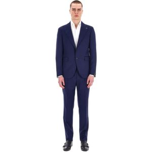 Tagliatore, Heren, Pakken, Blauw, Maat: S Wol,
