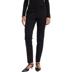 Manila Grace, Dames, Broeken, Zwart, Maat: L Viscose,
