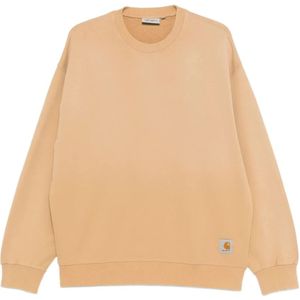 Carhartt Wip, Heren, Sweatshirts & Hoodies, Beige, Maat: XS Katoen,