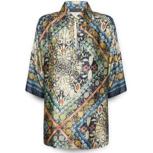 Elena Mirò, Dames, Blouses & Shirts, Veelkleurig, Maat: S Viscose,
