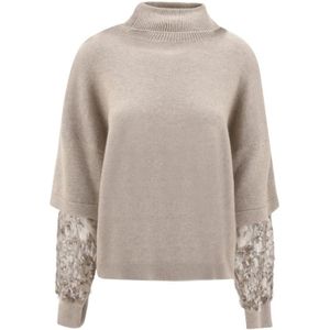 Brunello Cucinelli, Dames, Truien, Beige, Maat: L Kasjmier,