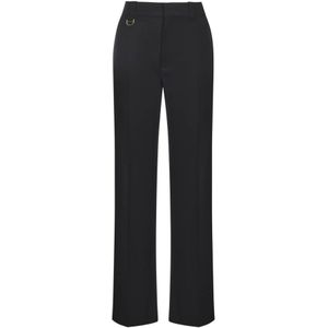 Chloé, Dames, Broeken, Zwart, Maat: M Wol,