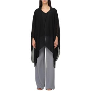 Emporio Armani, Dames, Jassen, Zwart, Maat: ONE Size Chiffon,
