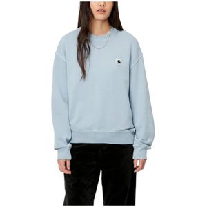 Carhartt Wip, Dames, Sweatshirts & Hoodies, Blauw, Maat: XS Katoen,