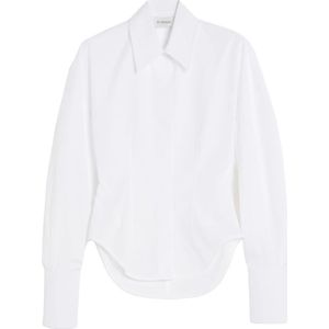 Sportmax, Dames, Blouses & Shirts, Wit, Maat: XS Katoen,