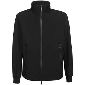 Woolrich Zwarte Polo Hals Jassen , Black , Heren , Maat: XL