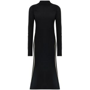 Sportmax, Dames, Jurken, Zwart, Maat: XS Viscose,